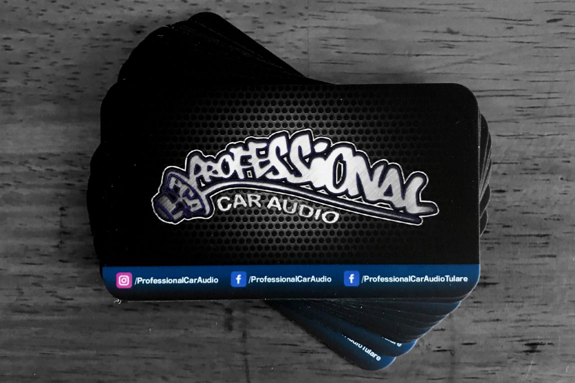 Professional Car Audio 2020 Business Card Juan Verduzco